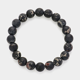 Natural Stone Beaded Stretch Bracelet