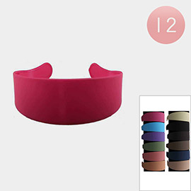 12PCS - Solid Headbands