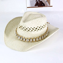 Seashells Band Cowboy Cowgirl Handmade Hat