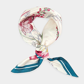 Tropical Leaves Print Bandana Scarf