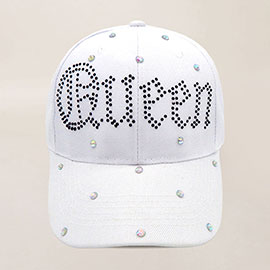 Bling Studded QUEEN Message Baseball Cap