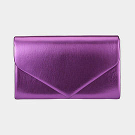 Metallic Envelope Evening Clutch Bag / Crossbody Bag