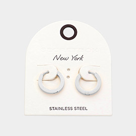 SECRET BOX_Stainless Steel Mini Hoop Earrings