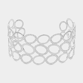 Metal Open Oval Cuff Bracelet