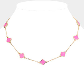 Quatrefoil Station Necklace