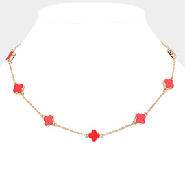 Quatrefoil Station Necklace