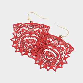 Bulldog Filigree Dangle Earrings