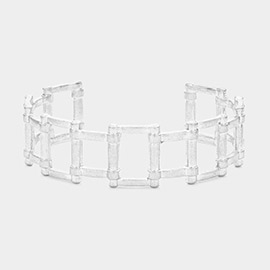 Metal Open Square Cuff Bracelet