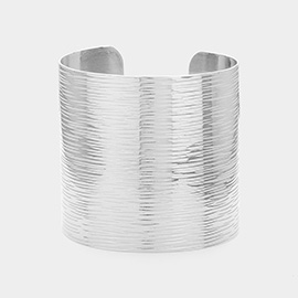 Textured Metal Cuff Bracelet