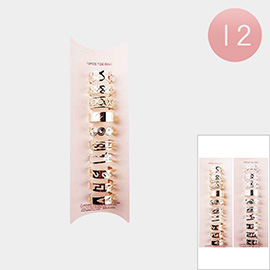 12 SET OF 10 - Metal Toe Rings