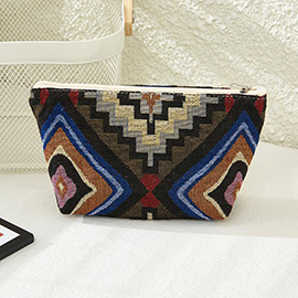 Big Aztec Pattern Pouch Bag