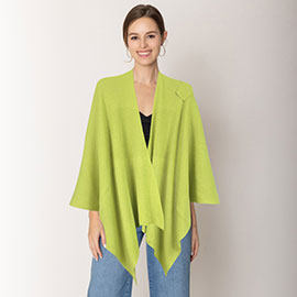 Shoulder Strap Solid Ruana Poncho