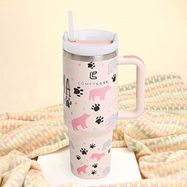 Bears 40oz Double Wall Stainless Steel Tumbler With Handle