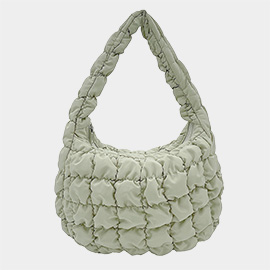 Quilted Puffer Tote / Shoulder Bag Cloud Bag