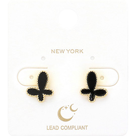 Enamel Butterfly Stud Earrings