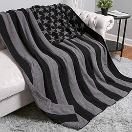 American USA Flag Reversible Throw Blanket