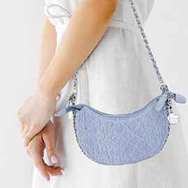 Denim Quilted Hand Bag / Crossbody Bag