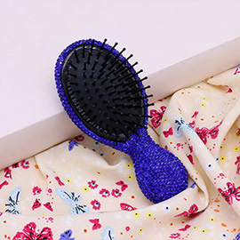 Bling Rhinestone Pave Mini Hair Brush