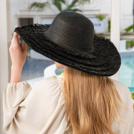 Raffia Tassel Pointed Sun Hat