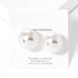 Pearl Ball Stud Earrings