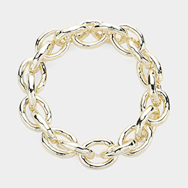 Chunky Metal Chain Stretch Bracelet