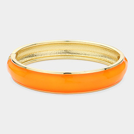 Enamel Hinged Bangle Bracelet