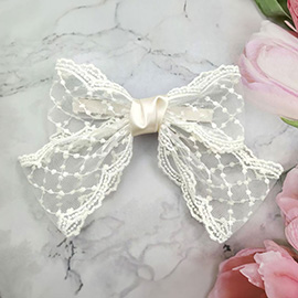 Lace Bow Barrette