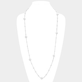 Pearl Station Long Necklace