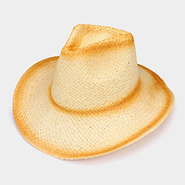 Open Weave Panama Cowboy Straw Hat