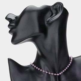 Faceted Bead Link Necklace