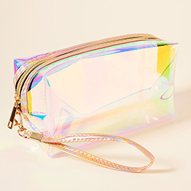 Transparent Pouch Bag with Wristlet