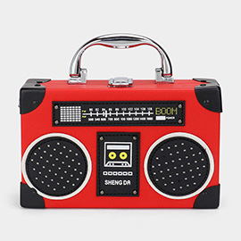 Vintage Radio Boombox Shape Handbag / Crossbody Bag