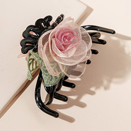 Rose Pointed Hair Claw Clip