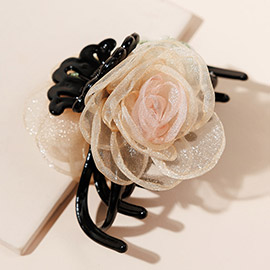 Rose Pointed Hair Claw Clip