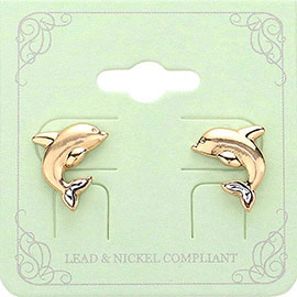 Mearl Dolphin Stud Earrings