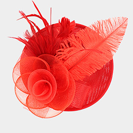 Feather Leaf Flower Fascinator / Headband