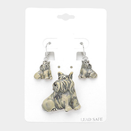 Enamel Dog Pendant Set