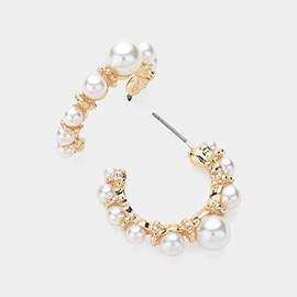 Pearl Hoop Earrings