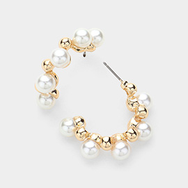 Pearl Hoop Earrings