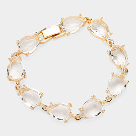 Teardrop Cluster Link Bracelet