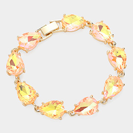 Teardrop Cluster Link Bracelet