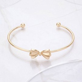 Metal Bow Pointed Cuff Bracelet