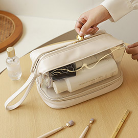 Multifunctional Transparent Makeup Pouch Bag