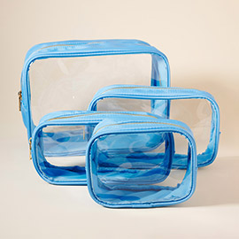 4PCS - Clear Transparent Cosmetic Pouch Bags