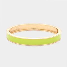 Enamel Hinged Bangle Bracelet