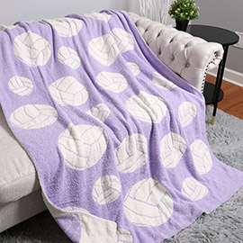 Volleyball Patterned Reversible Throw Blanket