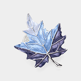 Colored Metal Leaf Magnetic Brooch