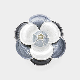 Colored Metal Flower Magnetic Brooch