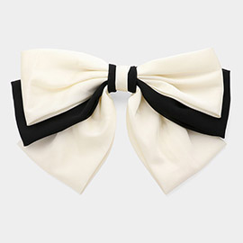 Two Tone Bow Barrette