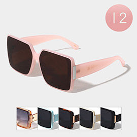 12PCS Oversized Square Frame Wayfarer Sunglasses